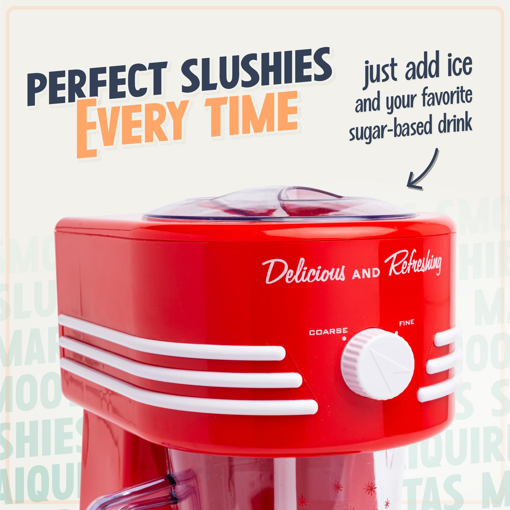 Nostalgia Coca-Cola Frozen Drink Maker And Margarita Machine For Home - 40-Ounce Slushy Maker With Stainless Steel Flow Spout -